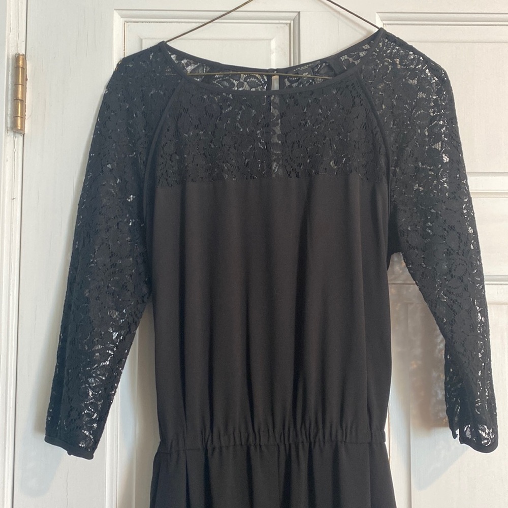 Black long sleeve formal jumpsuit